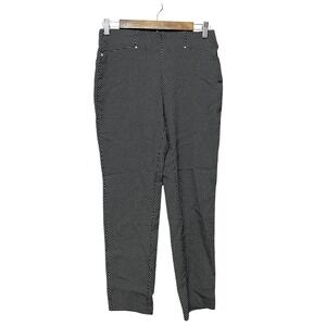 Rafaella Comfort Pants Women's Small Black‎ White Checkered Career